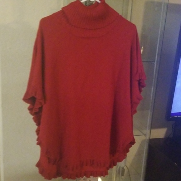 Joseph A Turtle knock poncho  Sweater - Picture 2 of 3